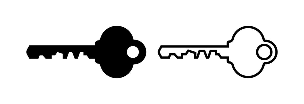 Key Icon Vector Free . Key Logo Vector . Key Illustration Vector . Security Key Icon