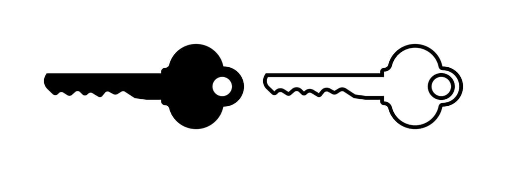 Key Icon Vector Free . Key Logo Vector . Key Illustration Vector . Security Key Icon