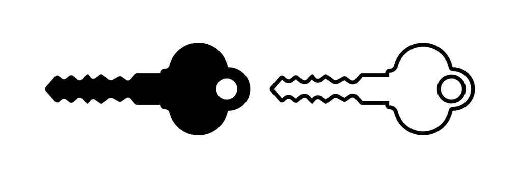 Key Icon Vector Free . Key Logo Vector . Key Illustration Vector . Security Key Icon
