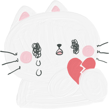 Kitty Kitten Cat white color emotion logo sticker for kids png