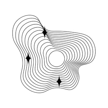 Wireframe Line Aesthetic Shape . Wireframe Design Vector