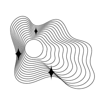 Wireframe Line Aesthetic Shape . Wireframe Design Vector