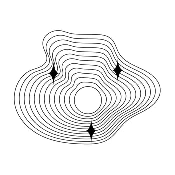 Wireframe Line Aesthetic Shape . Wireframe Design Vector
