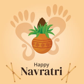 Happy Navratri Post vector