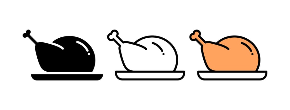 Food Icon Vector . Food Menu Icon Element . Food Outline Vector .