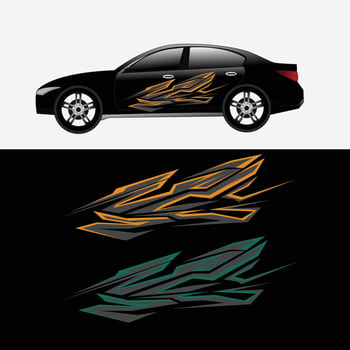 car wrap sticker design vector