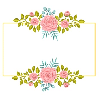 Frame with flowers vector