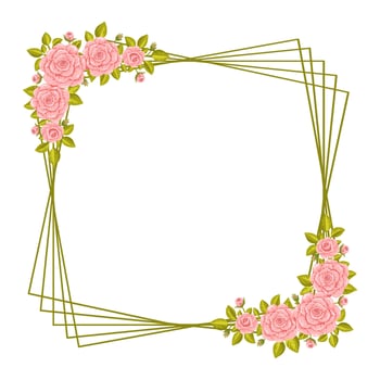 Frame with flowers vector
