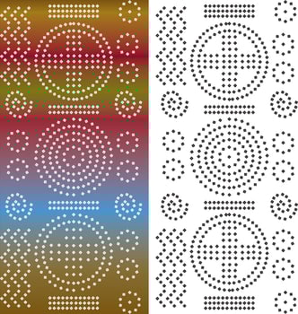rounded square dots fabrics artwork vector