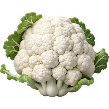 White cauliflower 3D illustration. AI Generative png