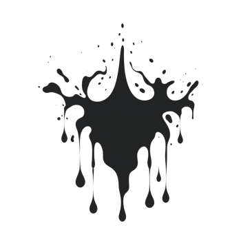 water splatter colorful ai generative png