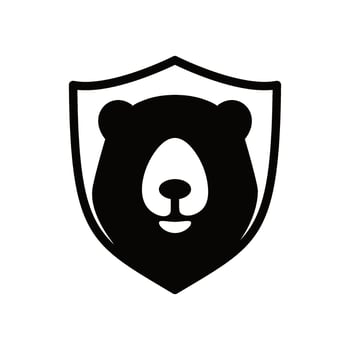 bear shield vector logo
