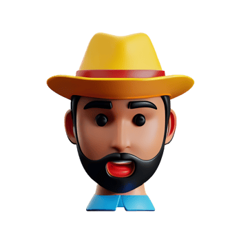detective face 3d rendering icon illustration png