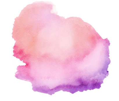 Abstract violet watercolor stains on watercolor paper textured background png