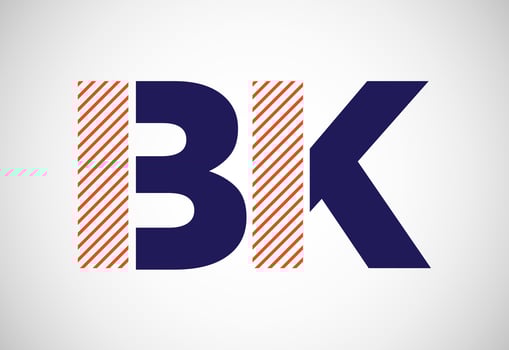 Initial Letter B K Logo Design Vector. Graphic Alphabet Symbol For Corporate Business vector