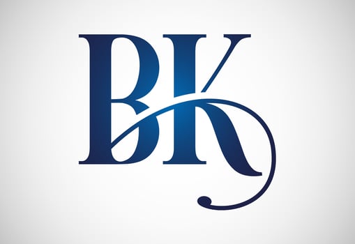 Initial Letter B K Logo Design Vector. Graphic Alphabet Symbol For Corporate Business vector