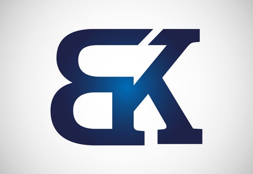 Initial Letter B K Logo Design Vector. Graphic Alphabet Symbol For Corporate Business vector