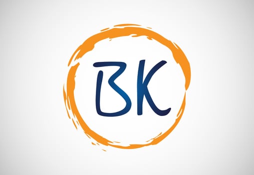 Initial Letter B K Logo Design Vector. Graphic Alphabet Symbol For Corporate Business vector