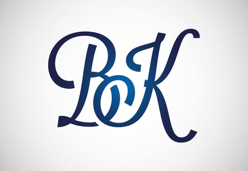 Initial Letter B K Logo Design Vector. Graphic Alphabet Symbol For Corporate Business vector