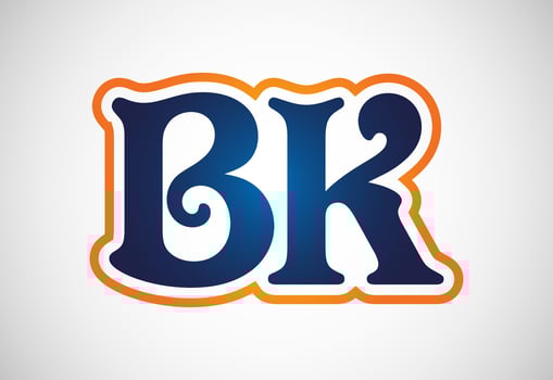 Initial Letter B K Logo Design Vector. Graphic Alphabet Symbol For Corporate Business vector