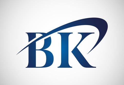 Initial Letter B K Logo Design Vector. Graphic Alphabet Symbol For Corporate Business vector
