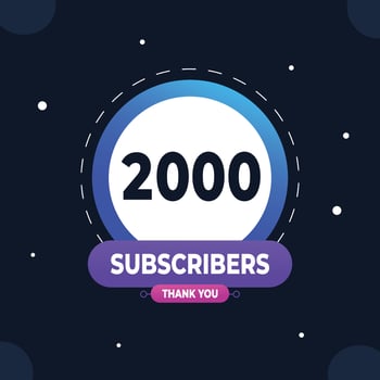 Thank you subscribers or followers. web social media modern post design vector