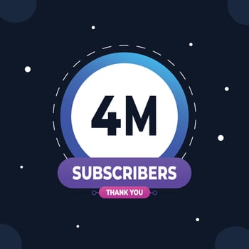 Thank you subscribers or followers. web social media modern post design vector