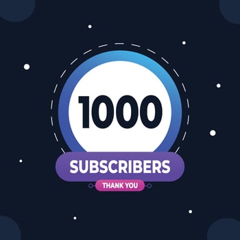 Thank you subscribers or followers. web social media modern post design vector