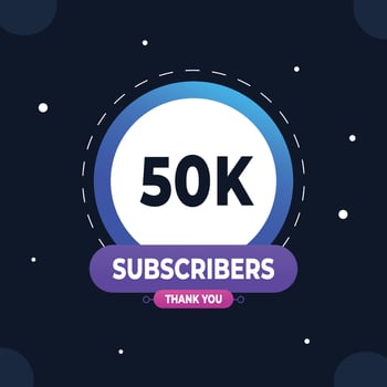 Thank you subscribers or followers. web social media modern post design vector