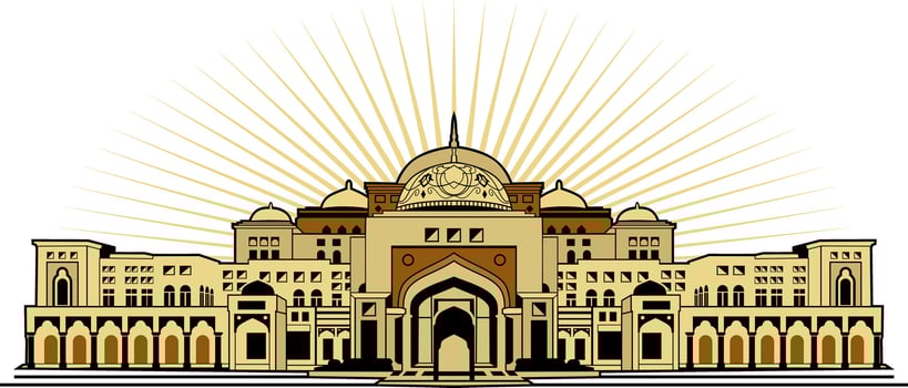 Qasr Al Watan Presidential Palace Abu Dhabi Design Vector Art