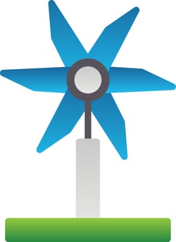 Wind Turbine Vector Icon Design