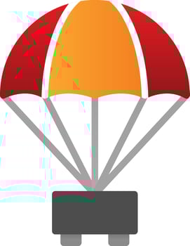 Parachute Vector Icon Design