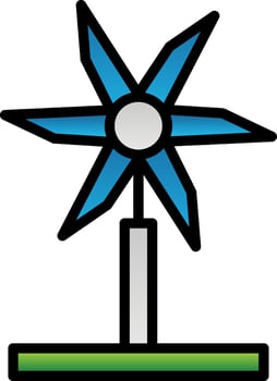Wind Turbine Vector Icon Design