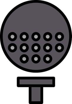 Golfball Vector Icon Design