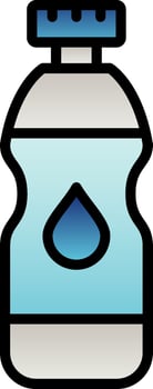 Water Bottle Vector Icon Design