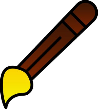 Paint Brush Vector Icon Design