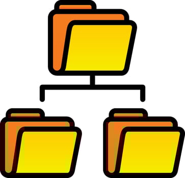 Folder Sharing Vector Icon Design