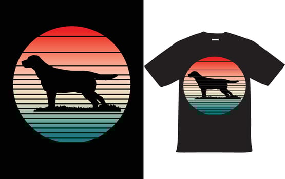 Vintage Dog T shirt Design Vector EPS File for T Shirt Design