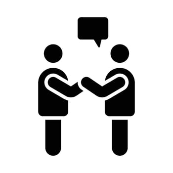 Negotiating Skills Vector Glyph Icon For Personal And Commercial Use.