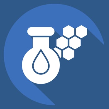 Icon Chlorophyll. related to Biochemistry symbol. long shadow style. simple design editable. simple illustration vector