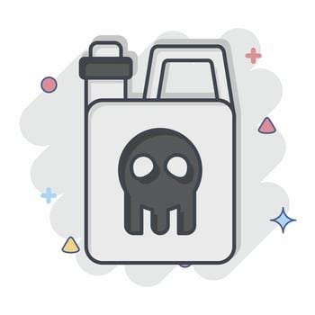 Icon Chemical Tank. related to Biochemistry symbol. comic style. simple design editable. simple illustration vector