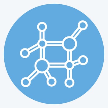 Icon Nano Technology. related to Biochemistry symbol. blue eyes style. simple design editable. simple illustration vector