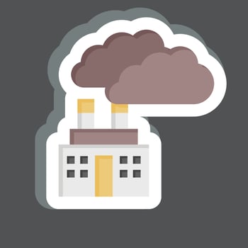 Sticker Carbon Dioxide. related to Biochemistry symbol. simple design editable. simple illustration vector