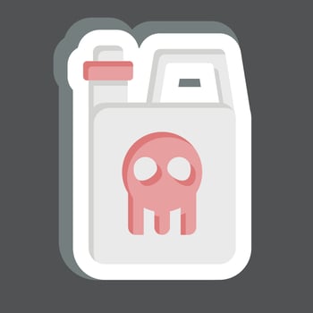 Sticker Chemical Tank. related to Biochemistry symbol. simple design editable. simple illustration vector