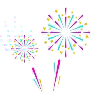 Fireworks Happy New Years Element Vector . Firework Festive Celebration .