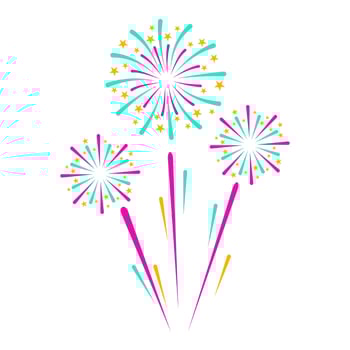 Fireworks Happy New Years Element Vector . Firework Festive Celebration .