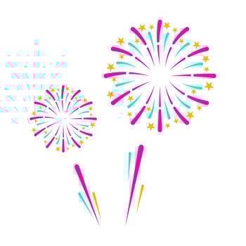 Fireworks Happy New Years Element Vector . Firework Festive Celebration .