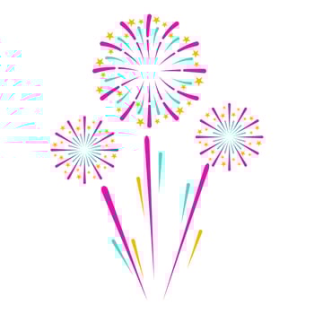 Fireworks Happy New Years Element Vector . Firework Festive Celebration .