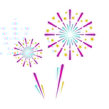 Fireworks Happy New Years Element Vector . Firework Festive Celebration .