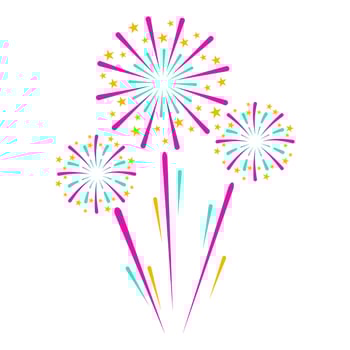 Fireworks Happy New Years Element Vector . Firework Festive Celebration .